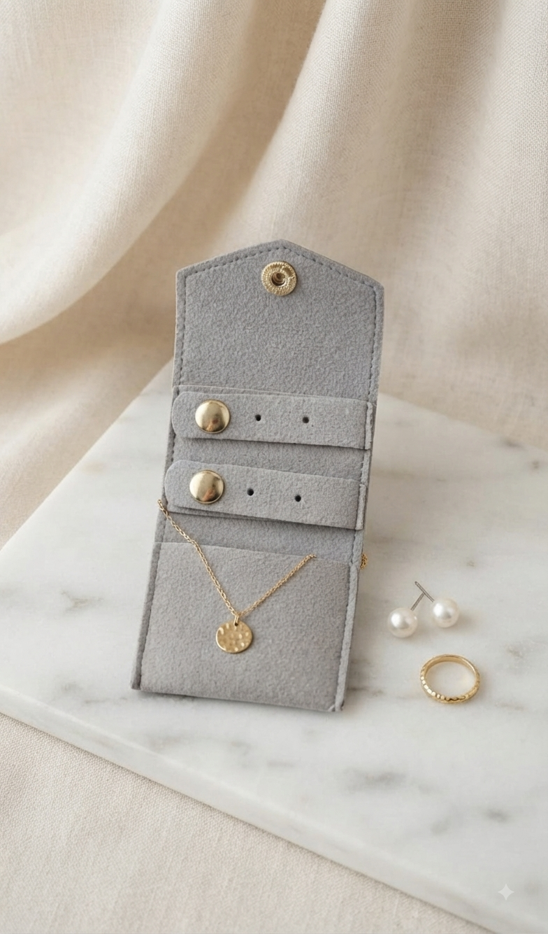 Mini Estuche Organizador de Joyería Tipo Sobre
