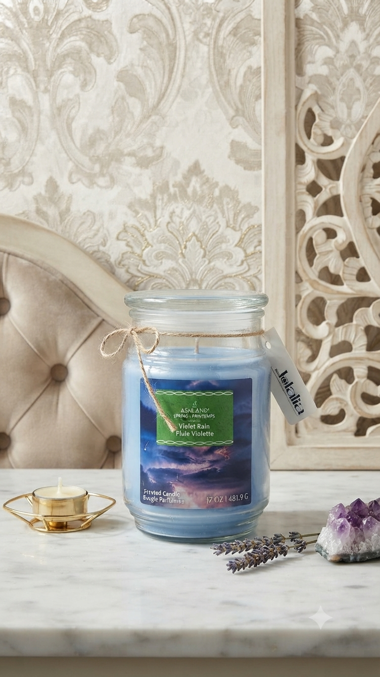 Vela Aromática Decorativa en Frasco de Vidrio de 17 oz