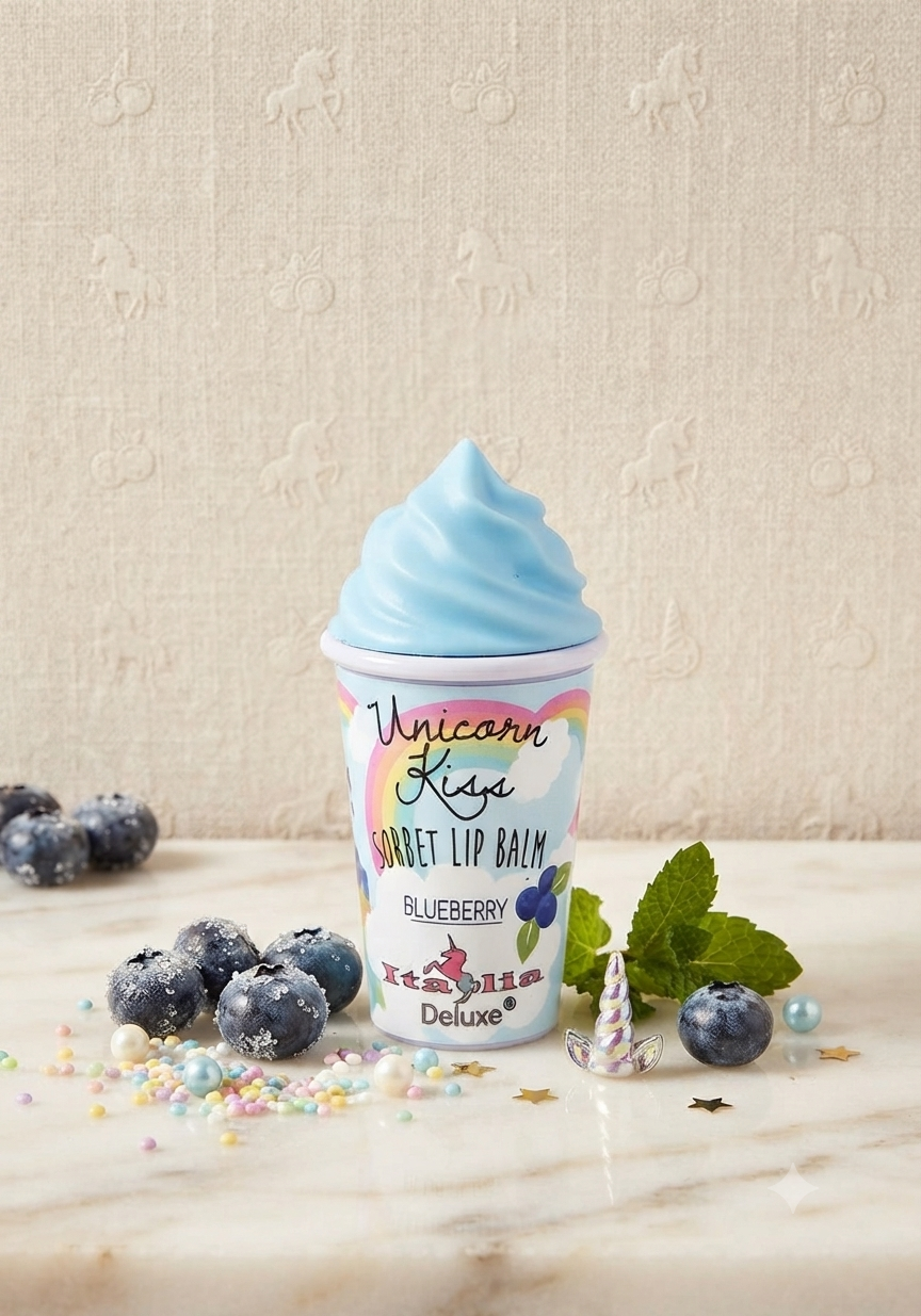 Bálsamo Labial Unicorn Kiss Sorbett de Italia Deluxe – Hidratación Mágica