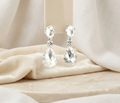 Aretes Colgantes de Gota con Cristales