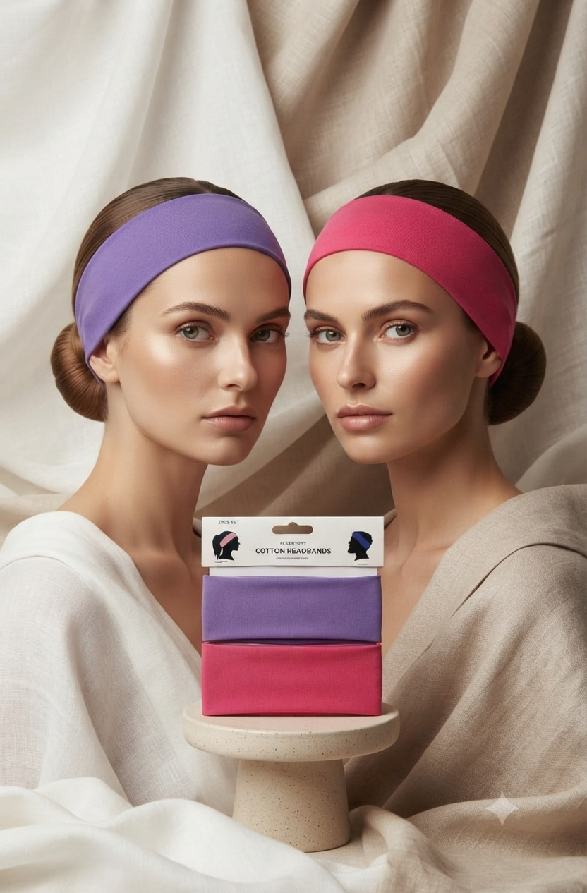 Diadema Deportiva y Casual de Algodón Premium – Estilo Minimalista
