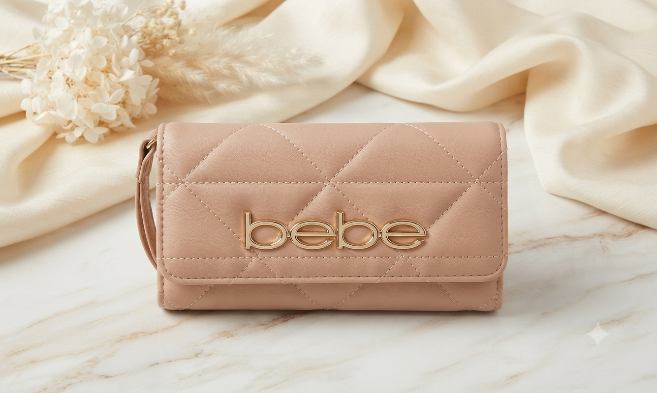 Cartera Larga Estilo Sobre "bebe" - Diseño Acolchado y Detalles Dorados