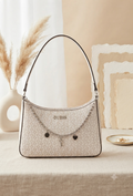 Bolso de Hombro Guess con Dije - Rosa Palo Minimalista