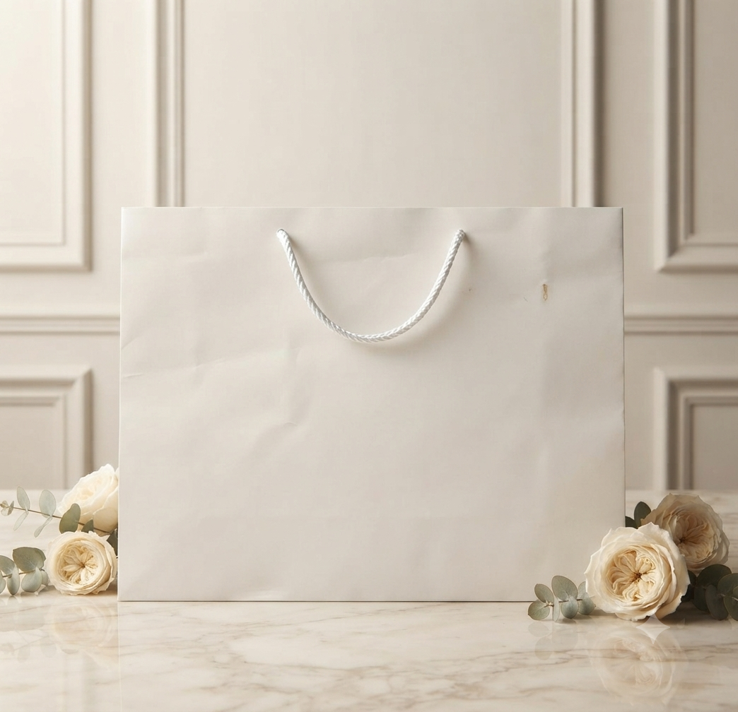 Bolsa de Regalo Grande y Elegante de Lujo con Asas de Cordón
