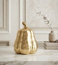 Figura Decorativa de Calabaza Dorada Elegante para Hogar