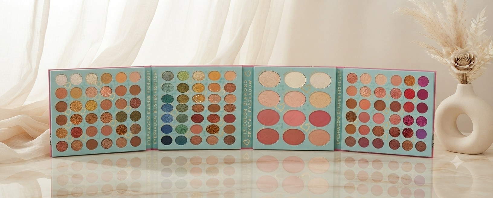 Paleta de Sombras Crystal Diamond 117 Colores