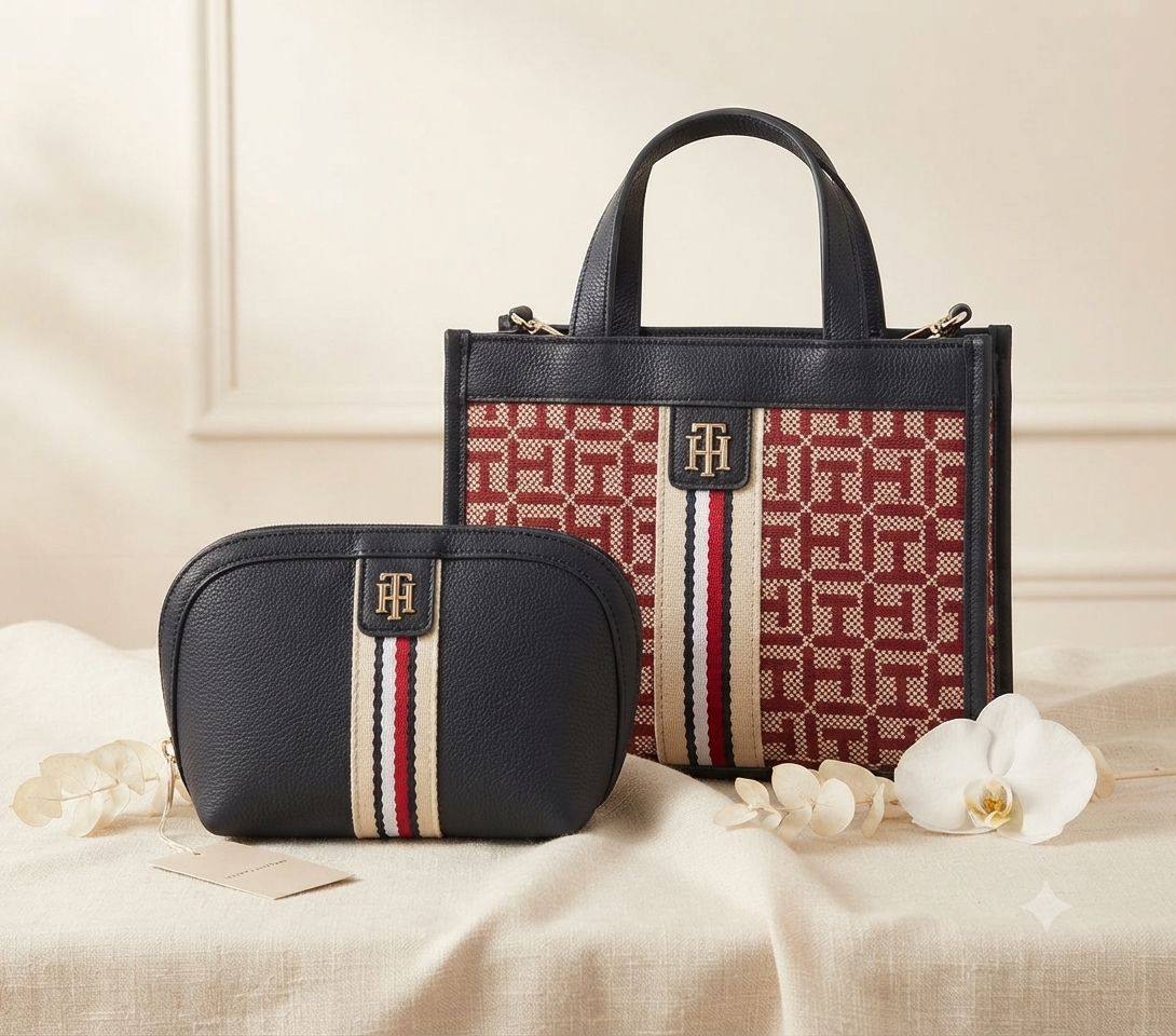 Set de Bolso Tote y Cosmetiquera Tommy Hilfiger