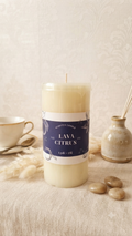 Vela Aromática de Cera Natural "Lava Citrus" - Lydi + Oli