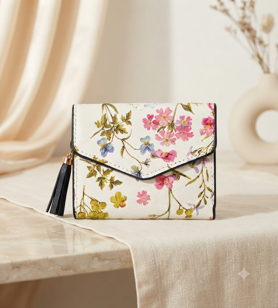 Set de Accesorios Botánicos (Monedero Floral y Billetera Rama)