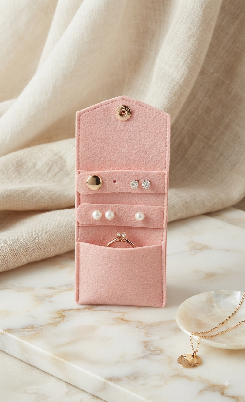 Mini Estuche Organizador de Joyería Tipo Sobre