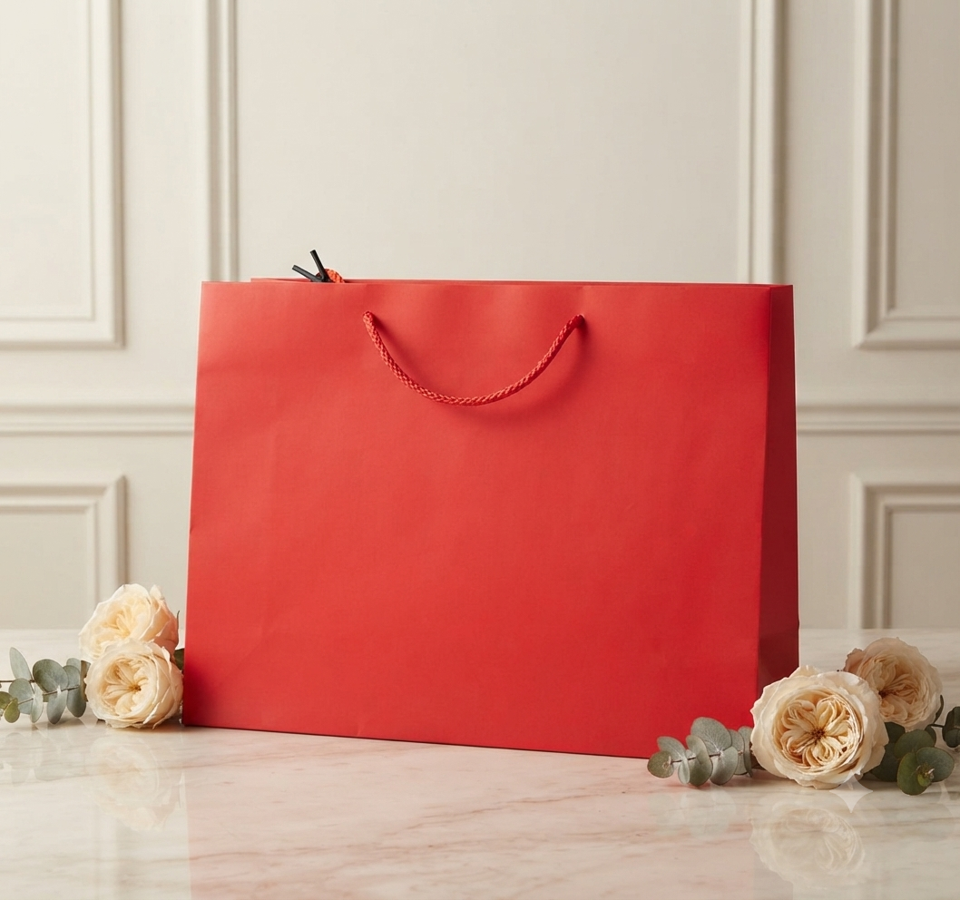 Bolsa de Regalo Grande y Elegante de Lujo con Asas de Cordón