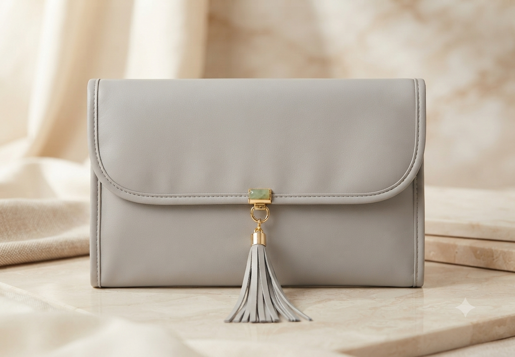 Cartera Organizadora de Joyas de Viaje Premium – Estilo Elegante en Gris