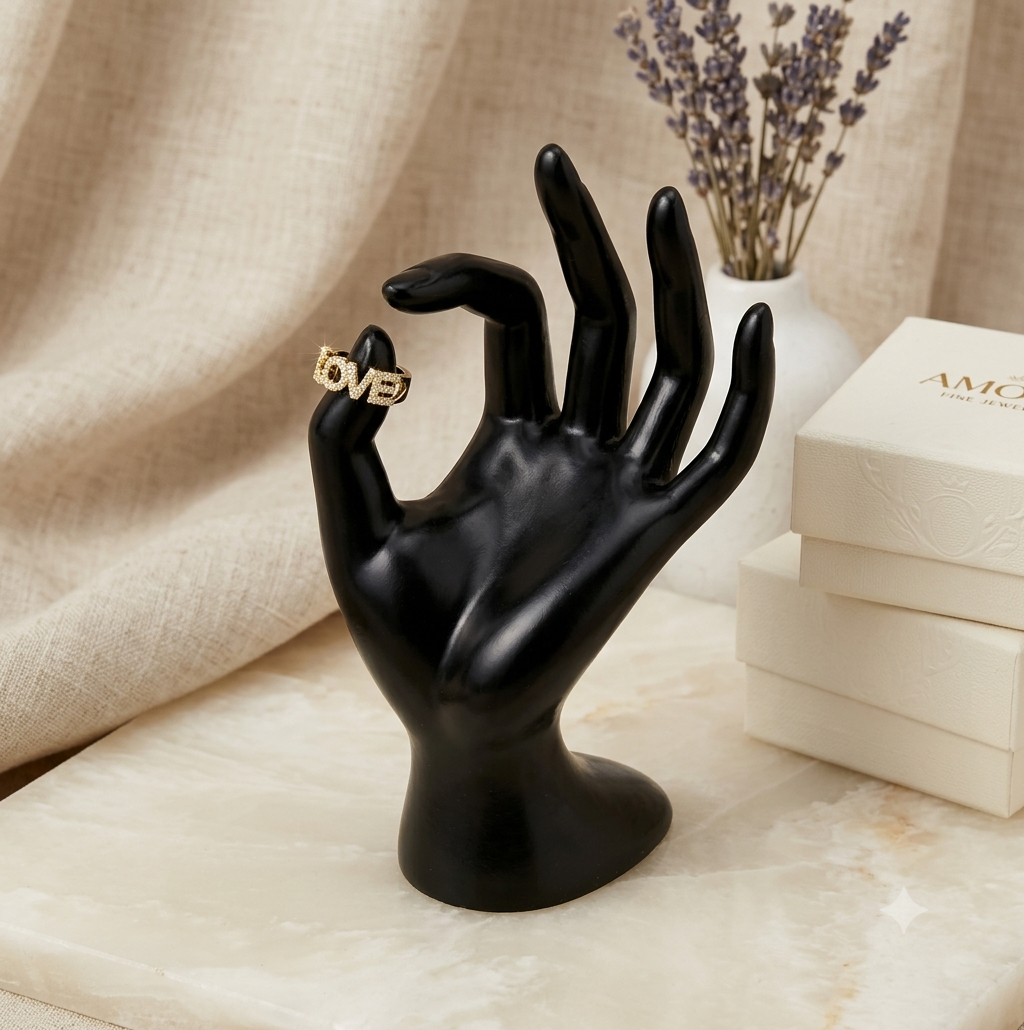 Anillo "LOVE" Con Brillos