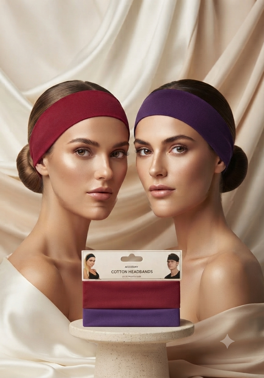 Diadema Deportiva y Casual de Algodón Premium – Estilo Minimalista