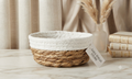 Canasta Mini Artesanal de Mimbre y Fibras Naturales – Organizador Decorativo Minimalista