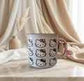 Taza de Cerámica Jumbo Hello Kitty – Colección Moños de Colores con Brillo (Glitter)