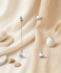 Aretes Colgantes de Perlas