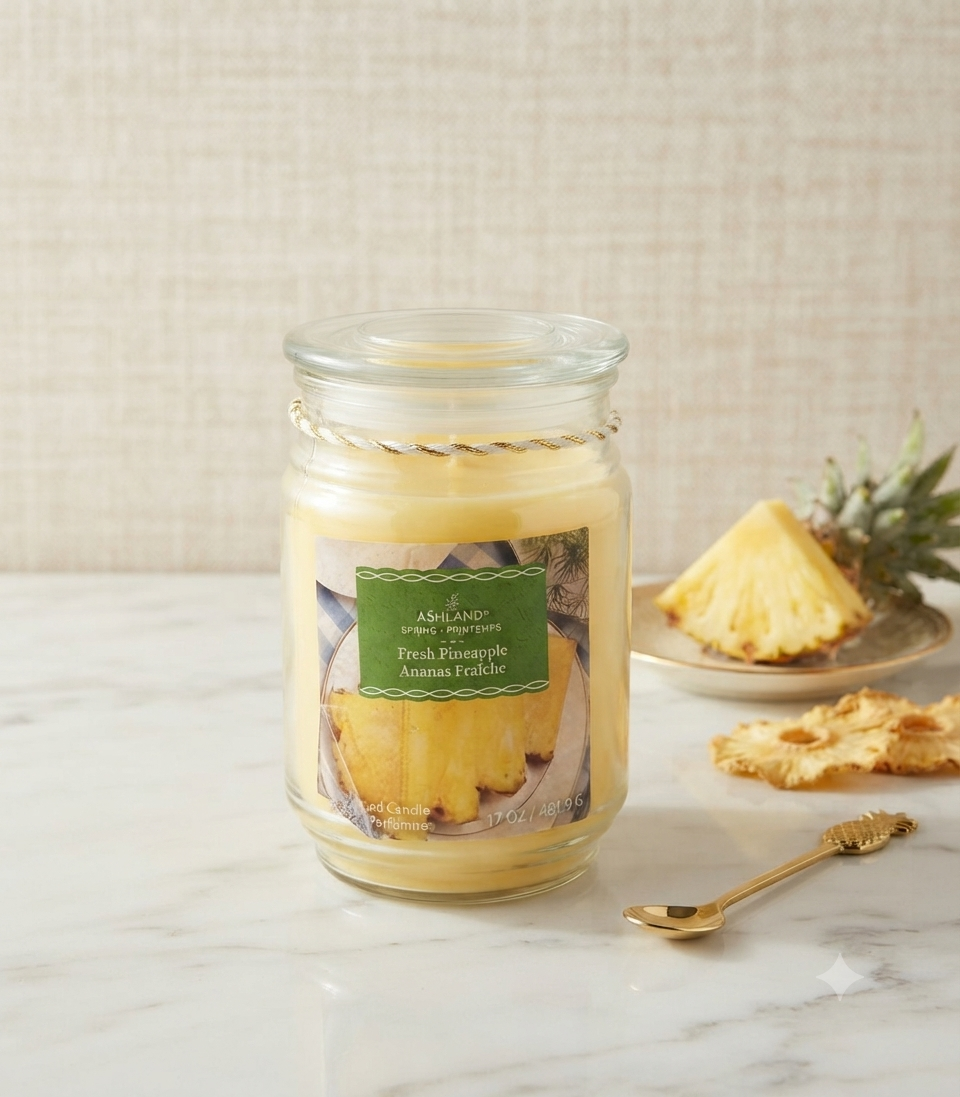 Vela Aromática Decorativa en Frasco de Vidrio de 17 oz
