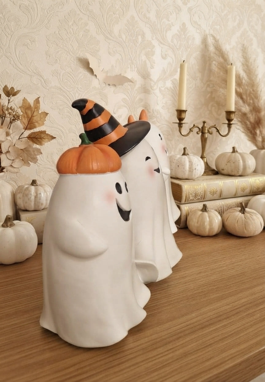 Set Decorativo de Trío de Fantasmitas para Halloween