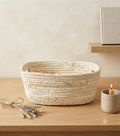Canasta Organizadora Tejida en Fibra Natural – Diseño Minimalista y Artesanal