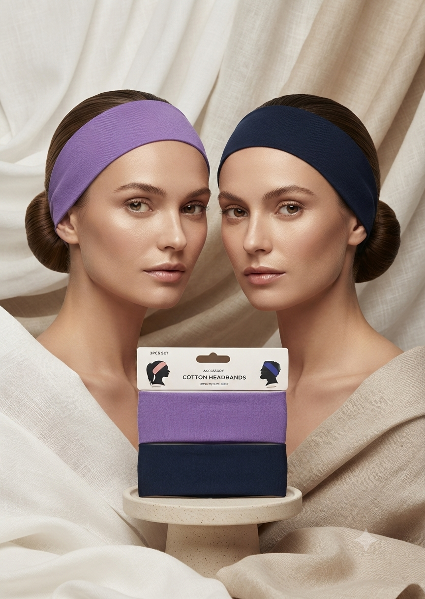 Diadema Deportiva y Casual de Algodón Premium – Estilo Minimalista