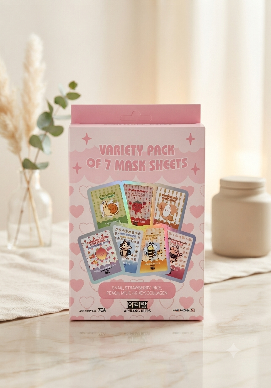 Set de Mascarillas Faciales Variadas - Arirang Bliss (Pack de 7)
