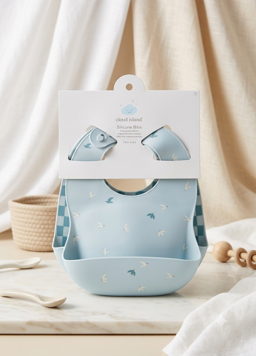 Set de Baberos de Silicona Cloud Island