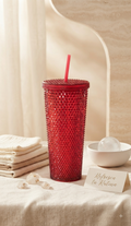 Vaso Texturizado Diamante con Popote