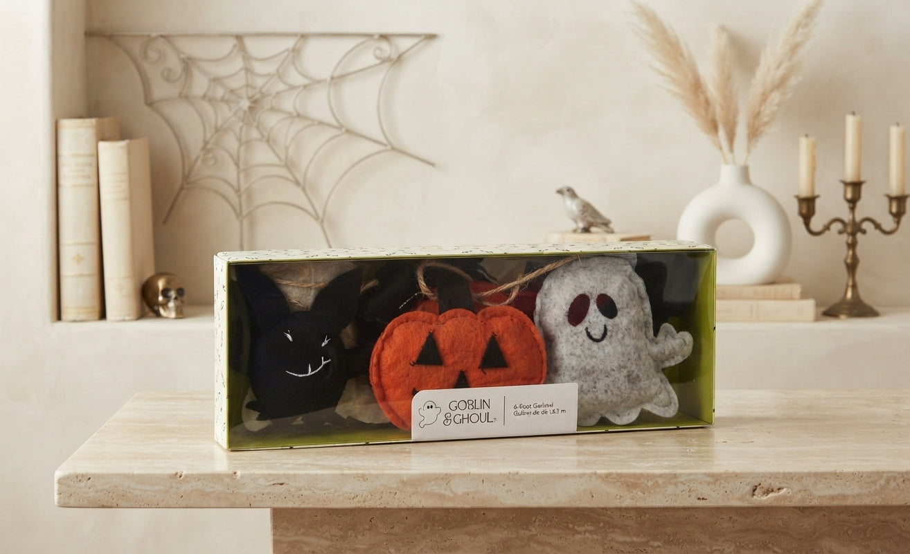 Guirnalda Decorativa de Halloween con Figuras de Fieltro