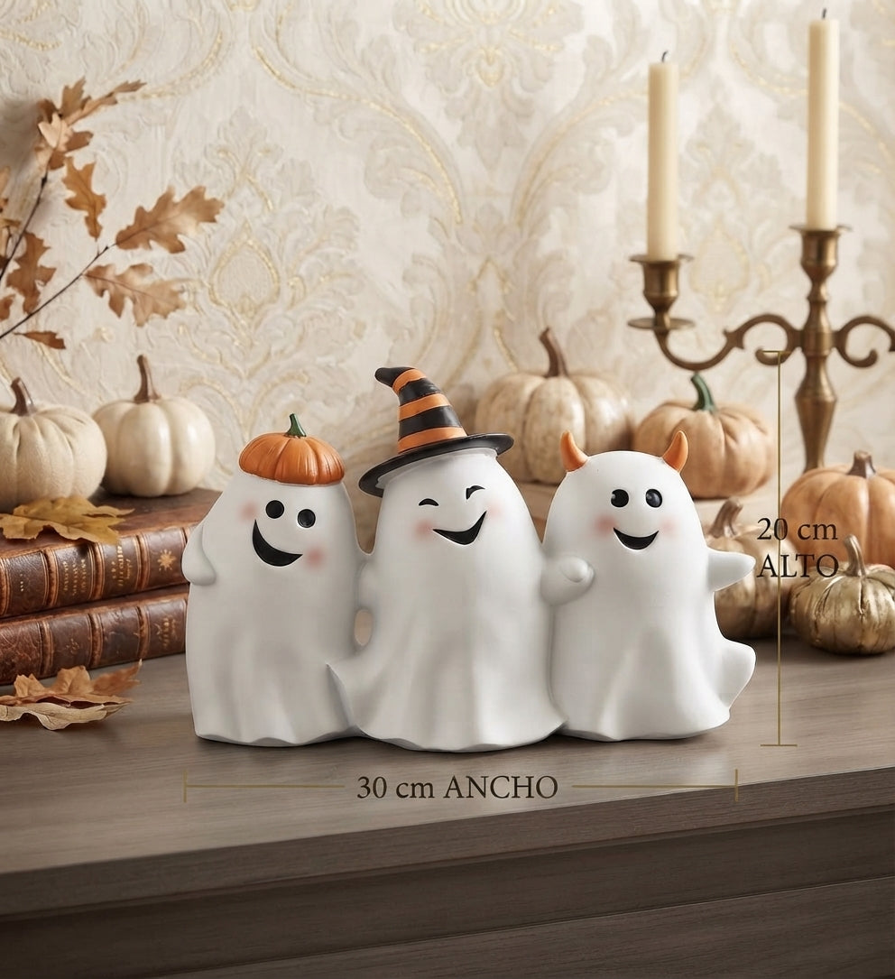 Set Decorativo de Trío de Fantasmitas para Halloween