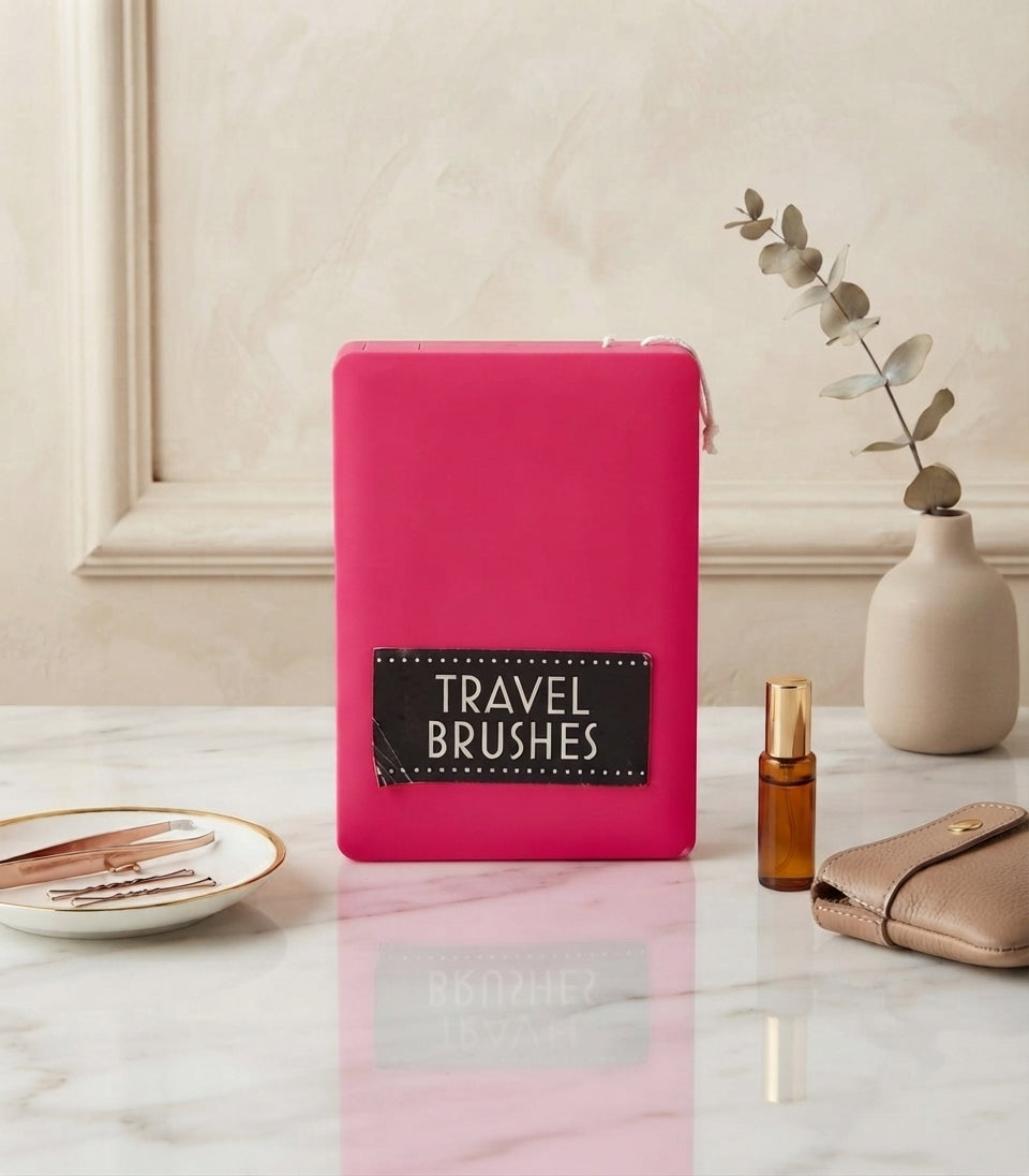 Kit de Brochas de Maquillaje de Viaje con Espejo