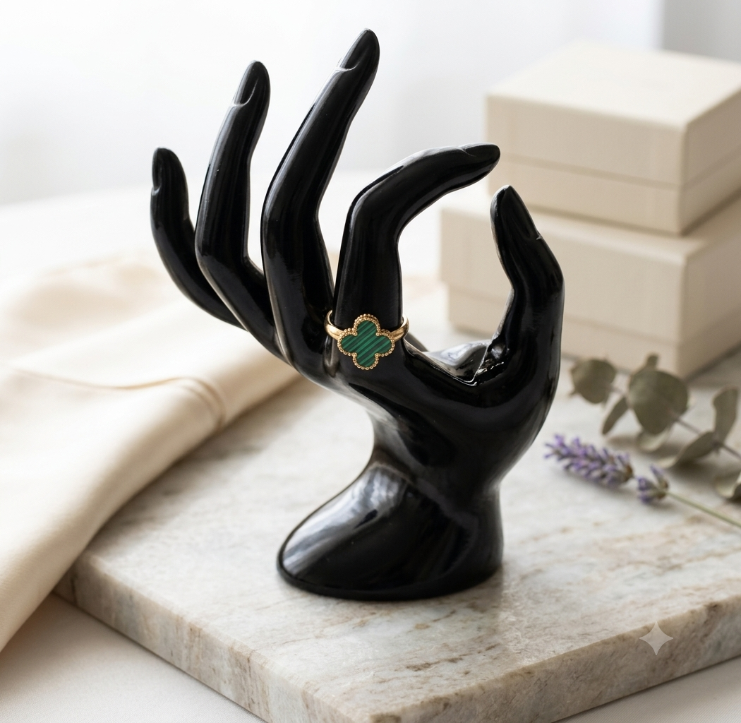 Anillo Trébol de la Suerte - Verde