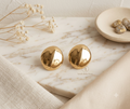 Aretes Dorados Ondulados