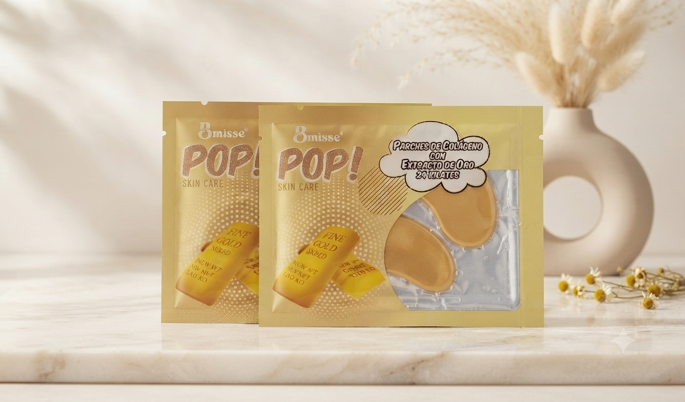 Parches de Ojos de Colágeno con Extracto de Oro 24K - Bmisse POP!