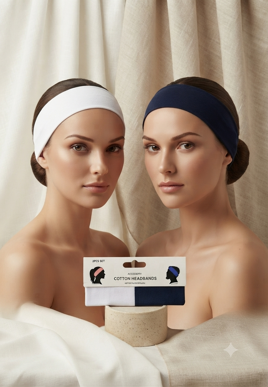 Diadema Deportiva y Casual de Algodón Premium – Estilo Minimalista