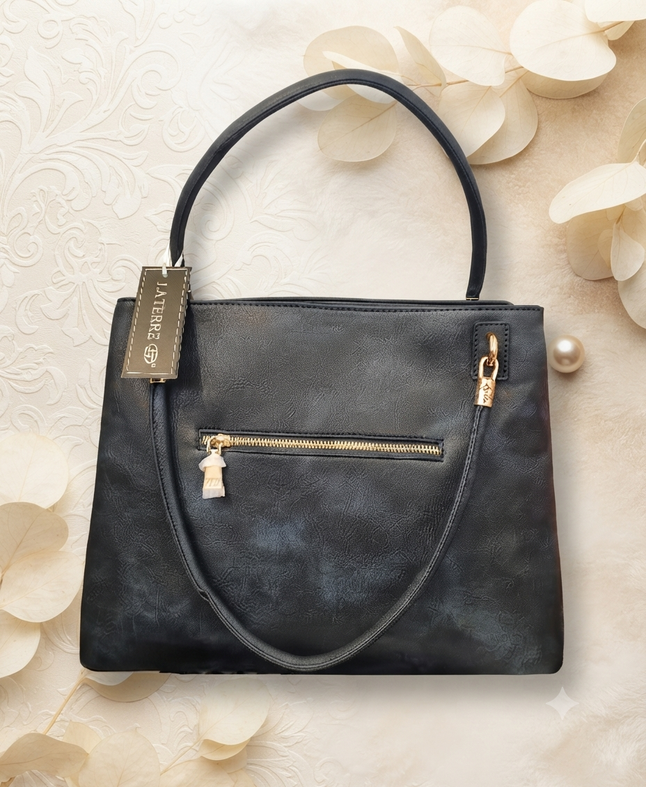 BOLSA GRANDE DE MANO AZUL MARCA LA TERRE