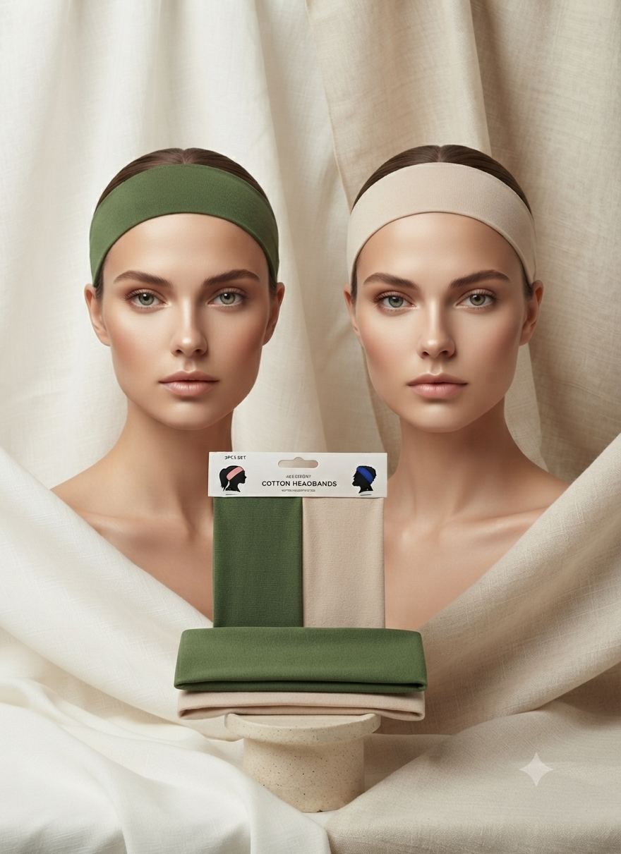 Diadema Deportiva y Casual de Algodón Premium – Estilo Minimalista