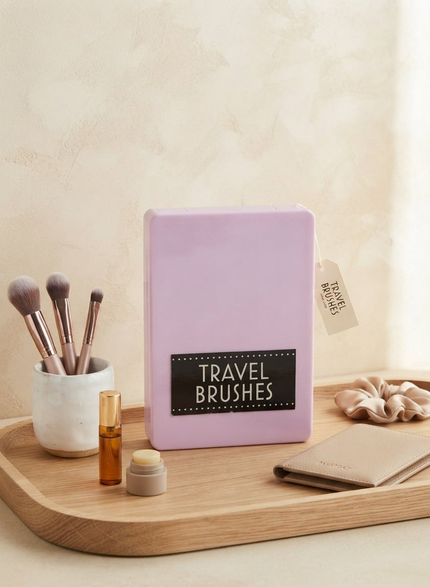 Kit de Brochas de Maquillaje de Viaje con Espejo
