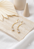 Aretes Colgantes con Circonias Cúbicas de Corte Cuadrado
