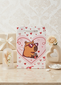 Bolsa de Regalo San Valentín con Diseño de Capibara Amoroso