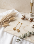 Aretes Largos de Cadena con Números Romanos y Cristales