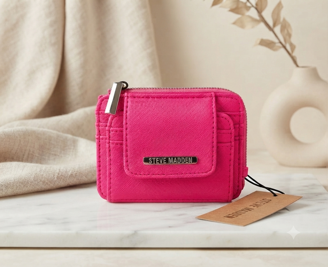 Cartera Compacta Steve Madden en Fucsia Vibrante