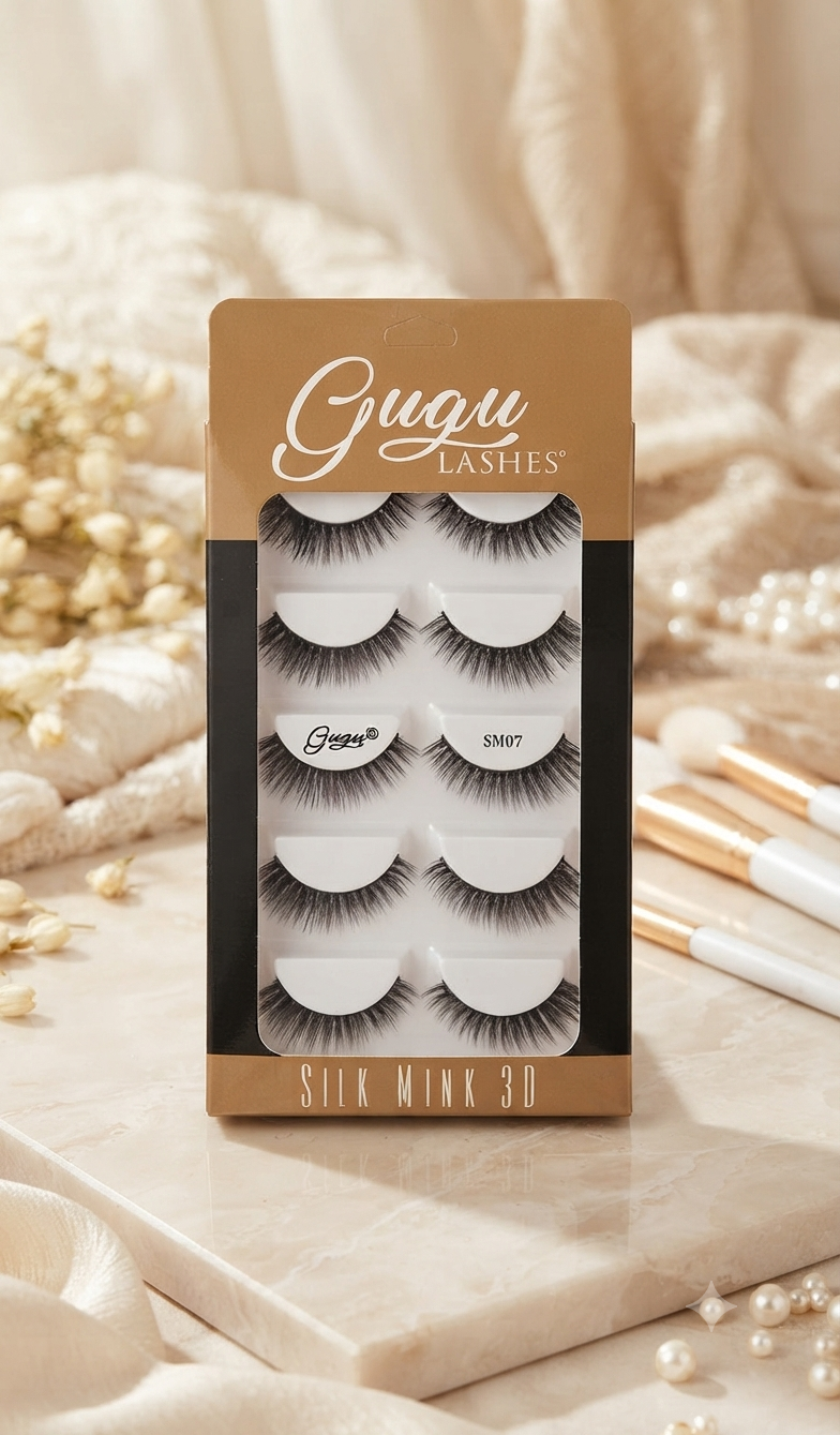 Gugu Lashes – Silk Mink 3D (Modelo SM07)