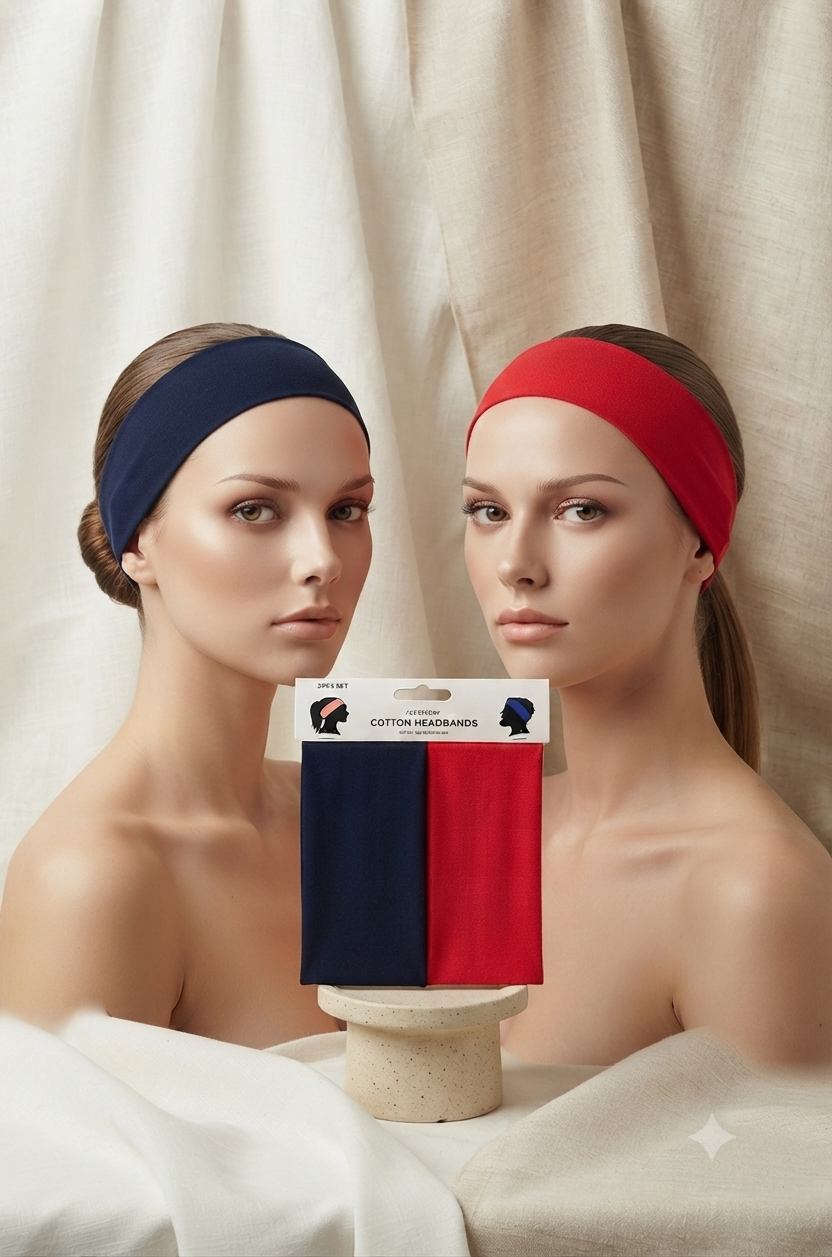 Diadema Deportiva y Casual de Algodón Premium – Estilo Minimalista