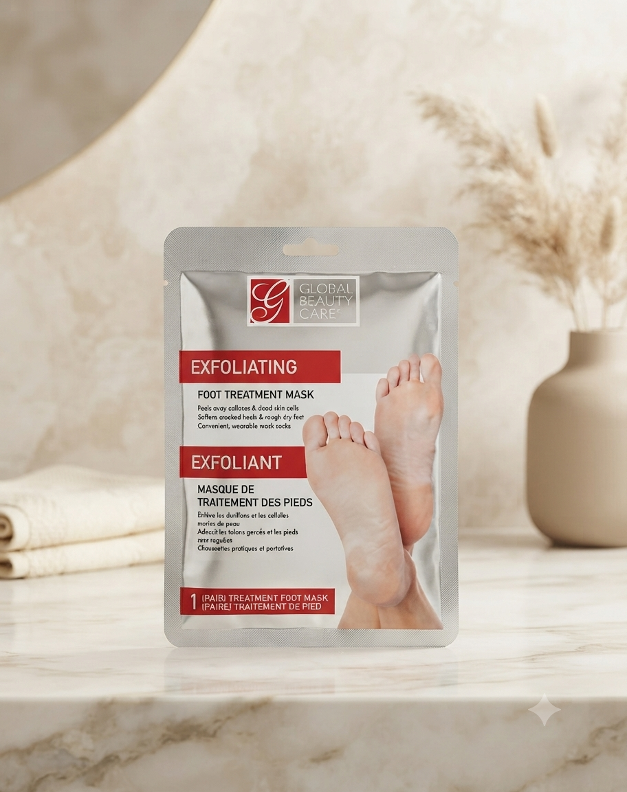 Mascarilla Exfoliante para Pies "Global Beauty Care" - Tratamiento de Renovación Profunda