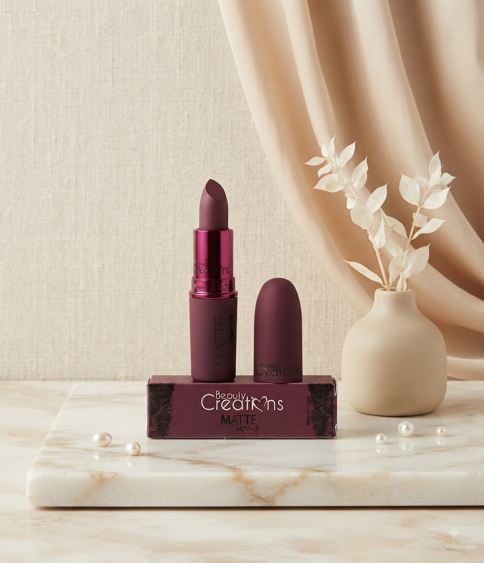 Labial Matte Beauty Creations - Acabado Profesional y Alta Pigmentación