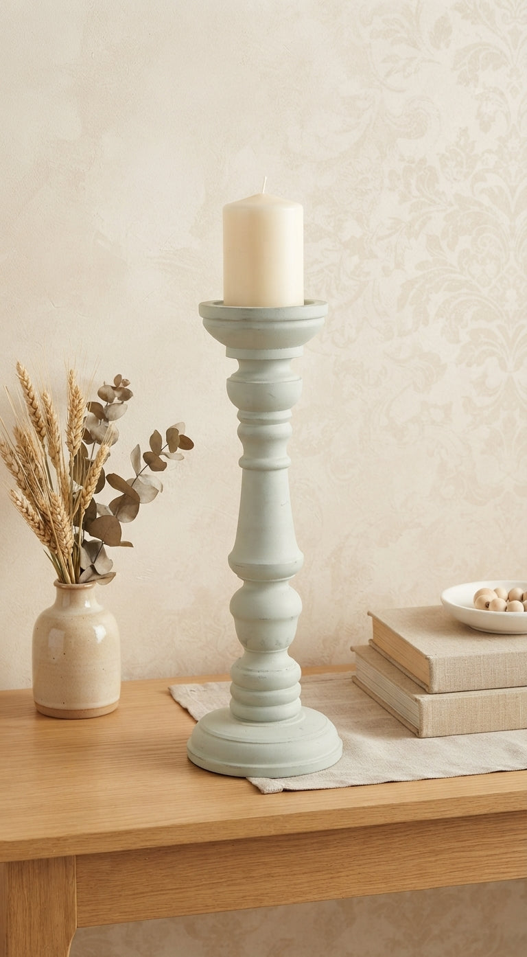Candelabro Decorativo Torneado – Elegancia Minimalista