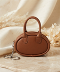 Mini Monedero / Llavero "Micro Bag" en Color Camel