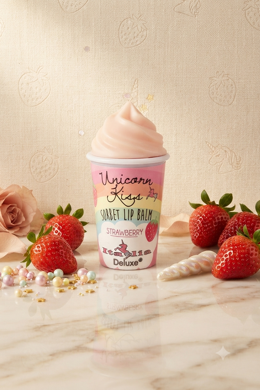 Bálsamo Labial Unicorn Kiss Sorbett de Italia Deluxe – Hidratación Mágica