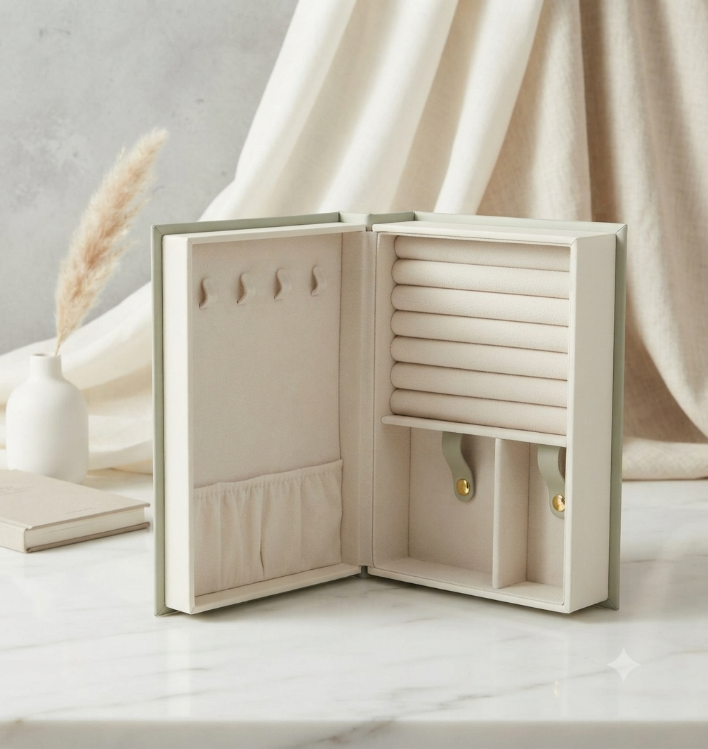 Joyero Organizador "Magic Book" - Estuche de Lujo con Diseño Vintage